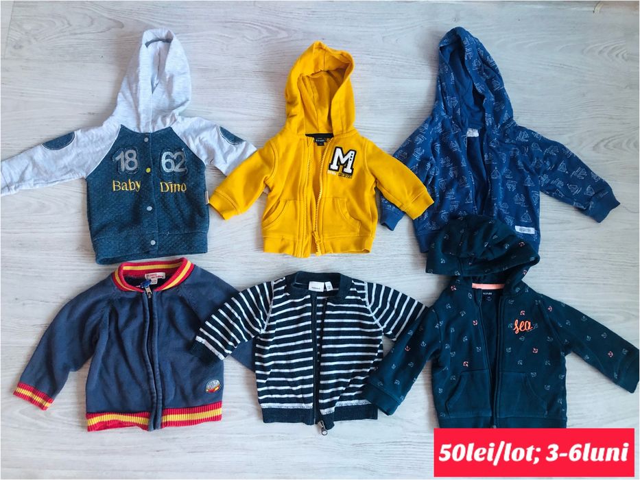 Vand haine bebelus diverse (salopete, body, pantaloni, bluze etc)