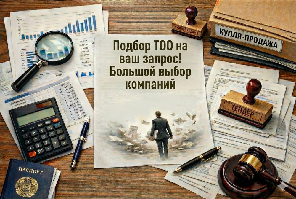 Подбор ТОО на ваш запрос! Большой выбор компаний АСТАНА