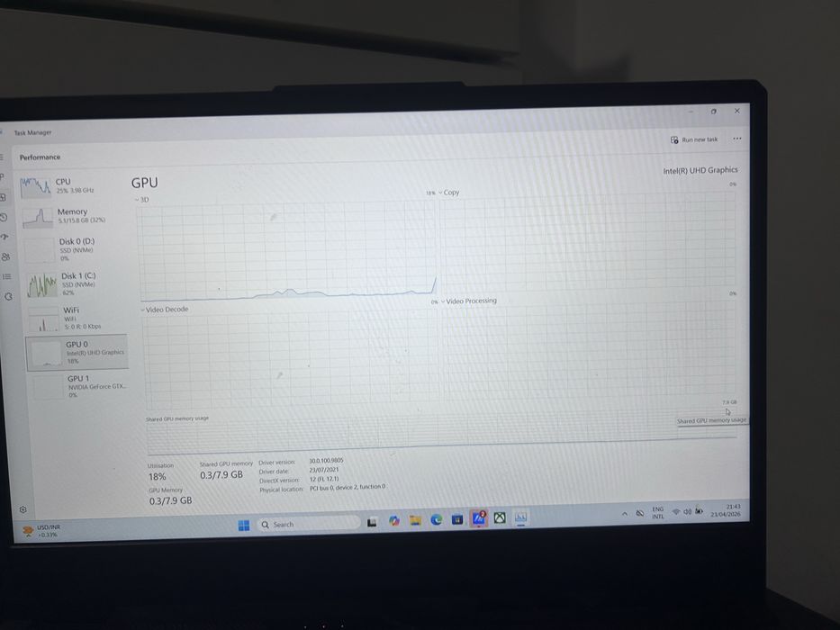 Laptop Gaming ASUS TUF F15 (FX506) i7 / 16GB / GTX 1650 / SSD