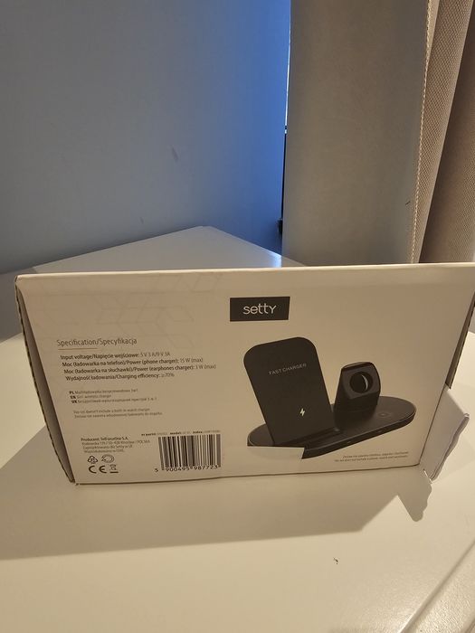 Incarcator wireless Setty 3 in 1 pentru telefon, casti, smart watch.