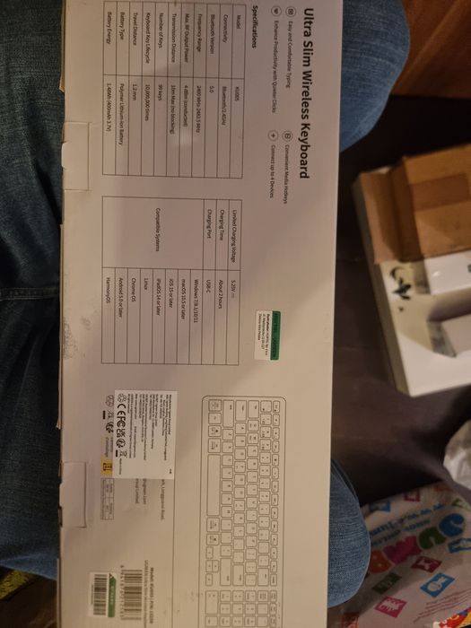 Tastatura wireless KU005 Bluetooth / 2.4 GHz - neagra