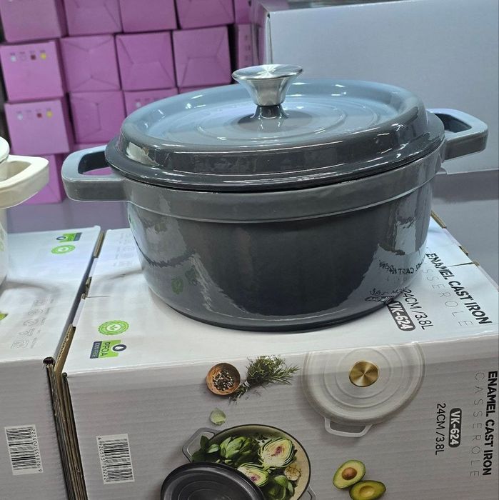 Казан чугунный эмалированный