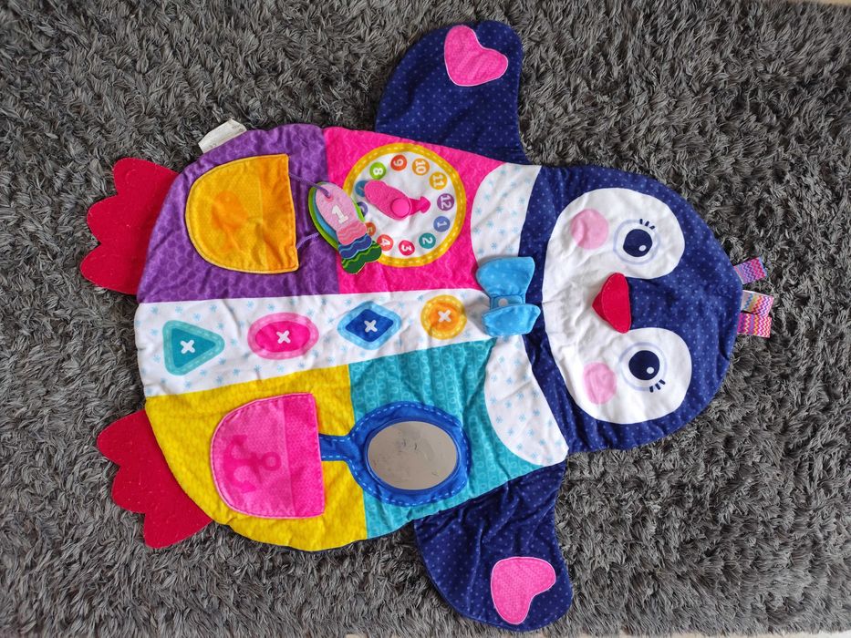 Промоция Люлка шезлонг Wunderkid+Нощна лампа с проектор+Интерактивно килимче Thinkle Stars - Малкото пингвинче