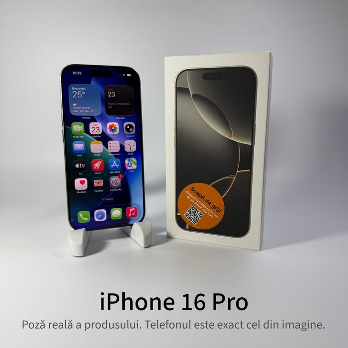 ispotmobile.ro  iPhone 16 PRO 128 GB  , 92% ! Garantie 2 ani + cadou