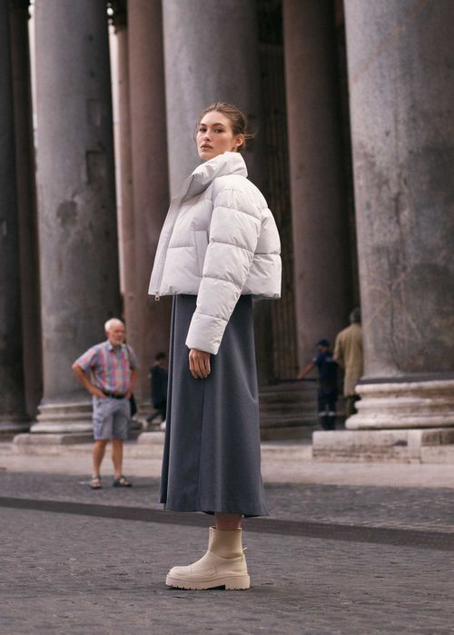 Mango - зимно сиво късо яке - М размер