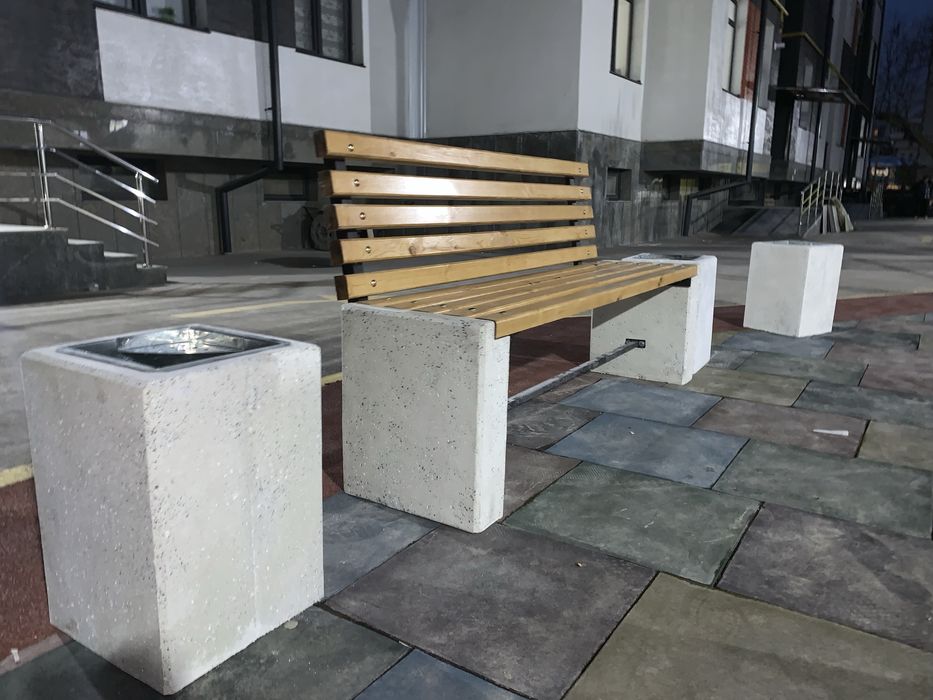 Скамейки бетонные для парков улиц и садов