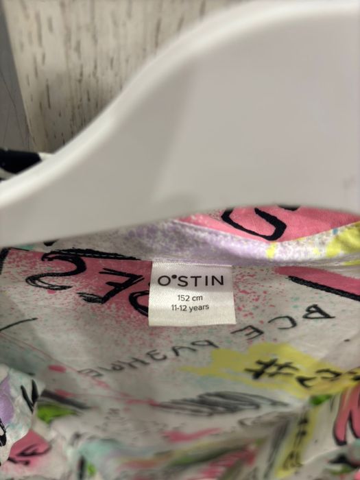 Яркая рубашка на девочку 11-12 лет