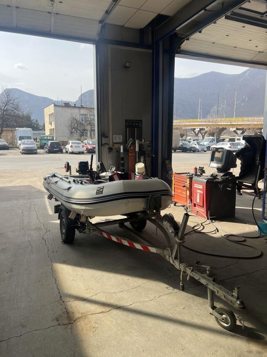 Лодка Zander + мотор Genovo 9.8 к.с. + колесар – ОТЛИЧНО състояние