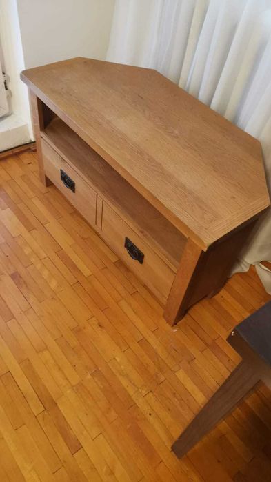 comoda   tv lemn masiv natur 45 x 45 h cu 90cm