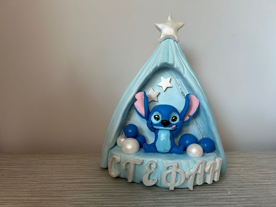 Ръчноизработени детска лампа Стич