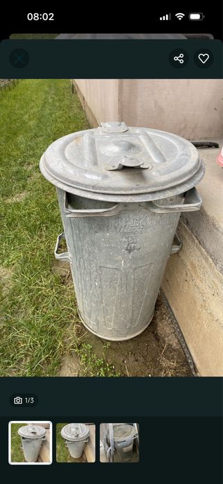 Vand tomberon metal