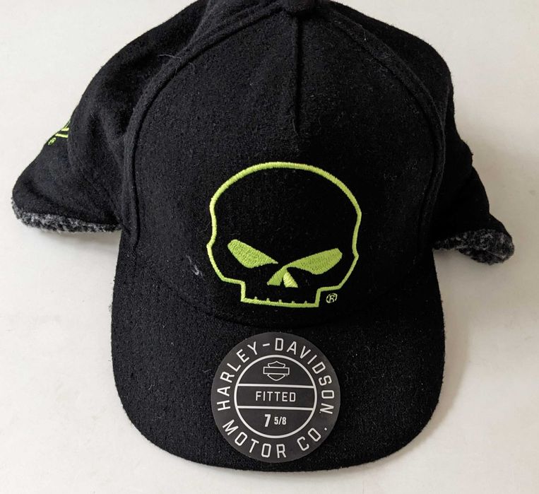 Harley Davidson Scull Fleece  Winter мъжка зимна шапка от Сащ