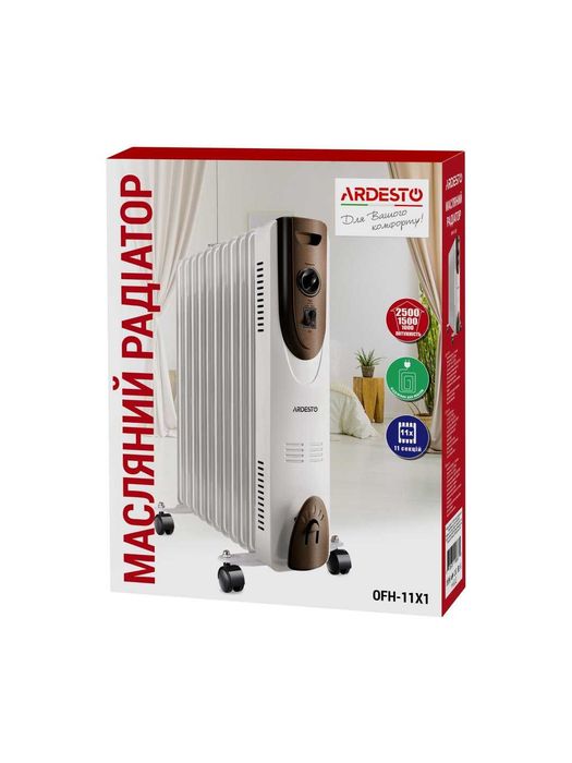 Масляный обгреватель ARDESTO 2500W (11 секций) –  до 25 м²