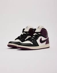air jordan mid 1 bordeaux snakeskin
