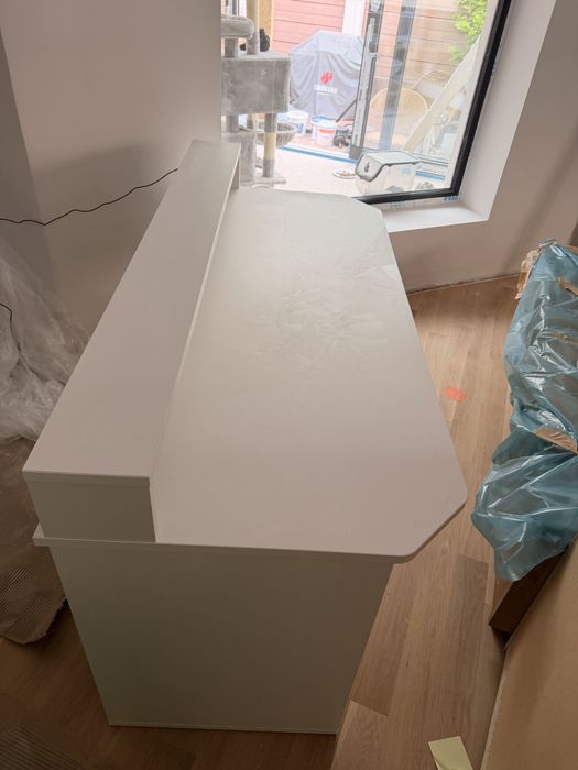 Birou alb Kring MDF cu lumina led