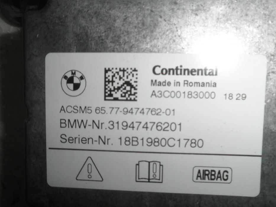 Calculator airbag BMW Seria 5 G30 31947476201 947476201 9474762