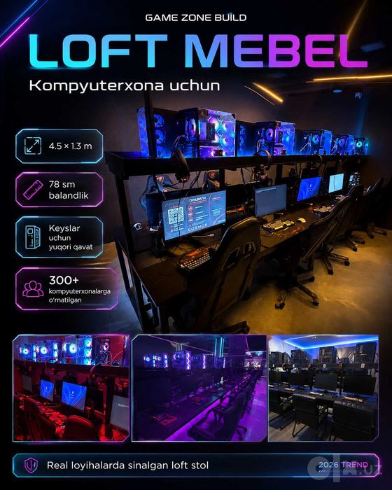 Kompyuter stol KOmpyuterxona uchun loft stol mebel ofis va kompyuter
