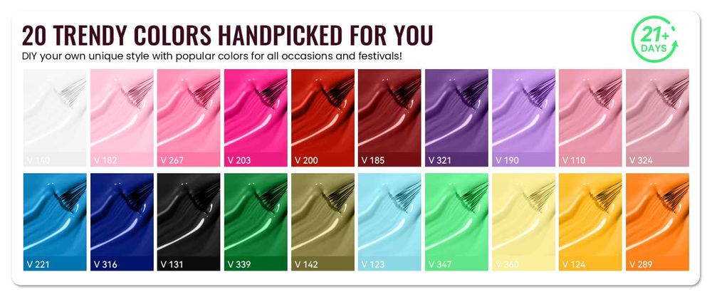 Комплект гел лакове за нокти VANREESA с UV светлина, 36 броя