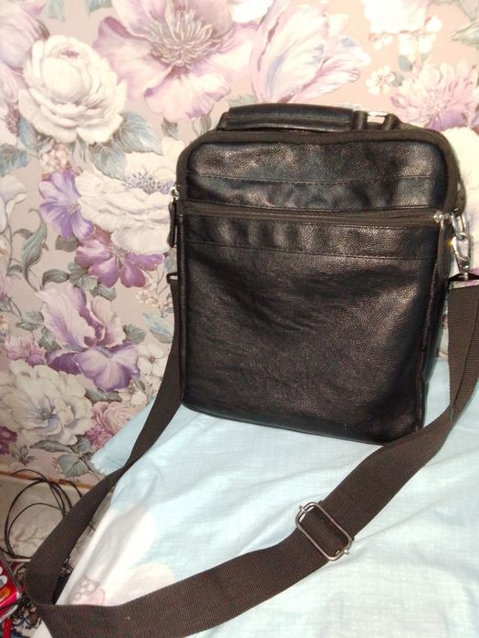 Кожаная барсетка