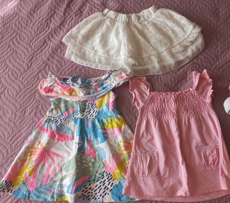 ЛОТ ИЗПОЛЗВАНИ  бебешки дрешки за момиче р-р 86(12-18м.)