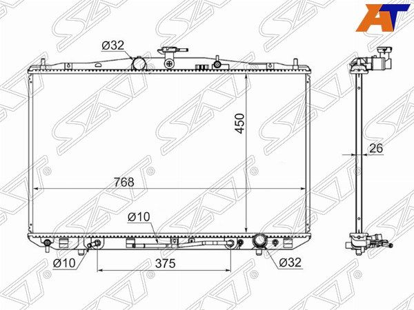 Радиатор Lexus Rx 270