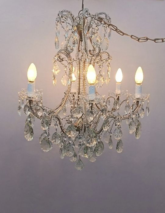 Vand candelabru de cristal  restaurat