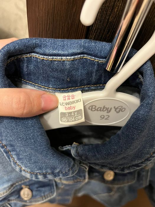 Джинсовая куртка для девочки размер 98-104