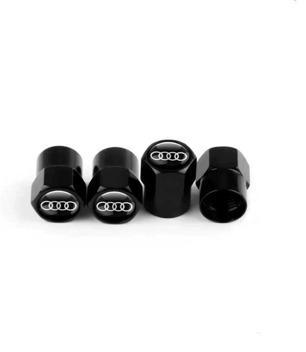 Set 4 capacele negru valva / ventil roata Audi