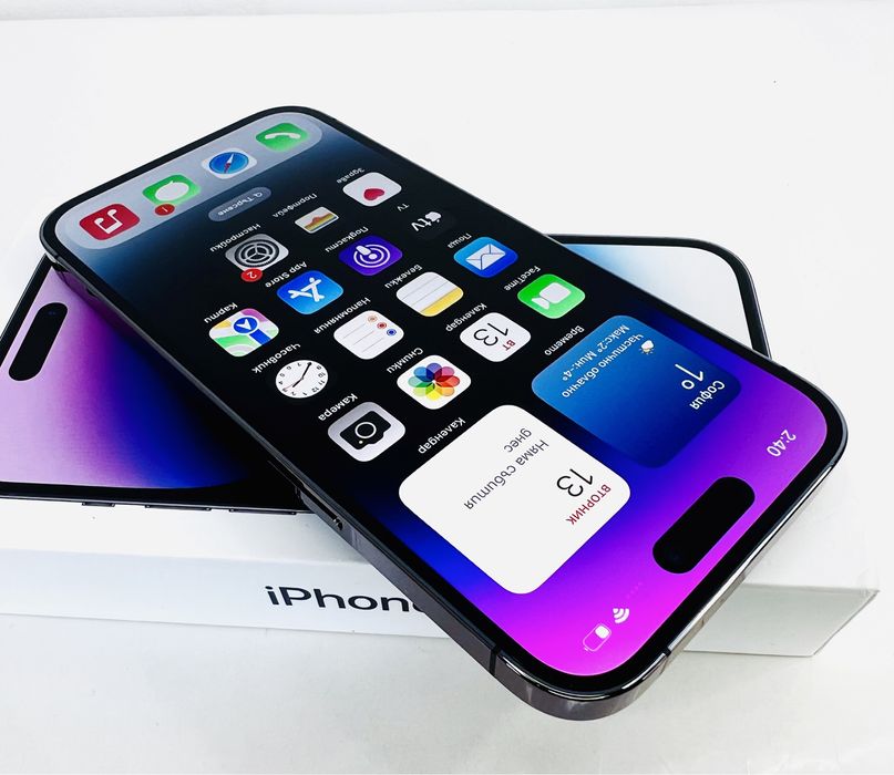 Apple iPhone 14 Pro 128GB Deep Purple 100% Battery! Гаранция!