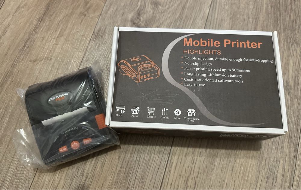 Мобильный чековый принтер Bluetooth