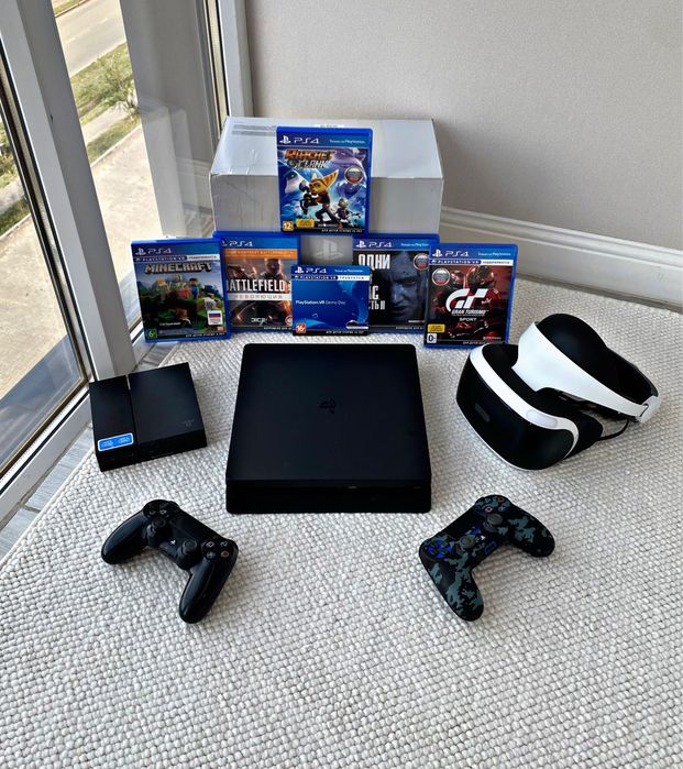 PlayStation 4 SliM+VR•очки виртуальная реальность