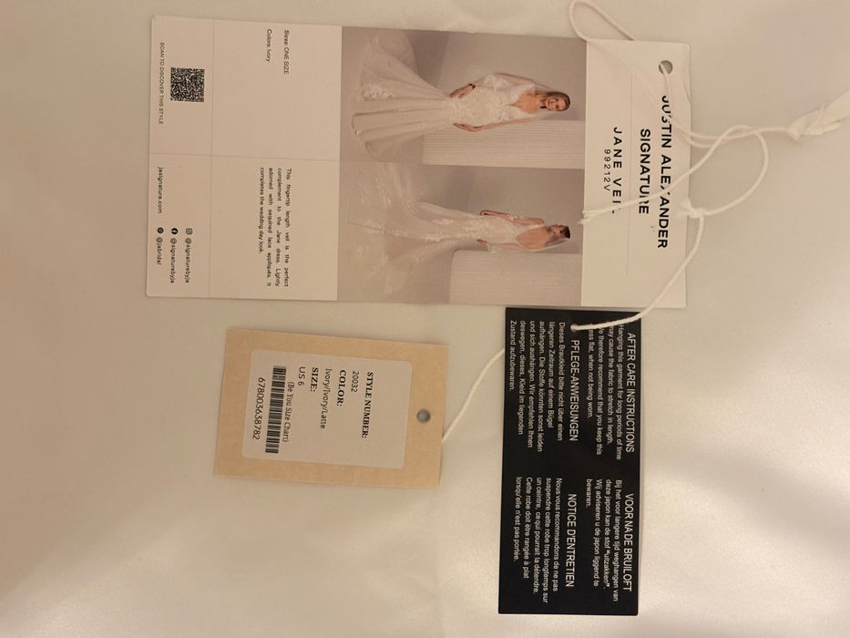 Булчински воал Justin Alexander Signature