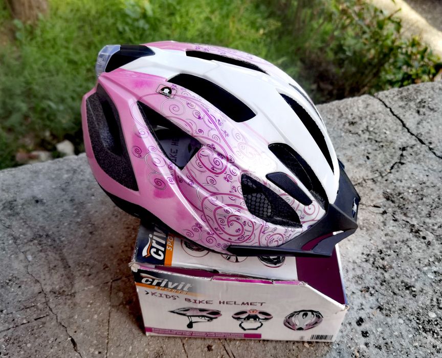 Cască ciclism copii cu lumină Crivit 49-54 cm