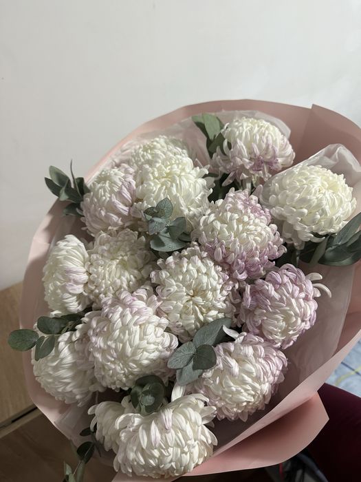 Цветы свежие, хризантемы