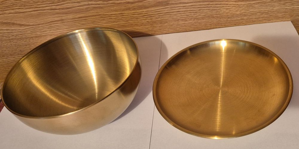 Farfurie/ bol inox auriu+diverse absolut noi