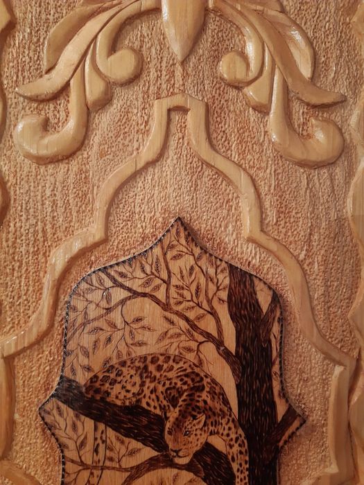 Нарды ручной работы с выжиганием.