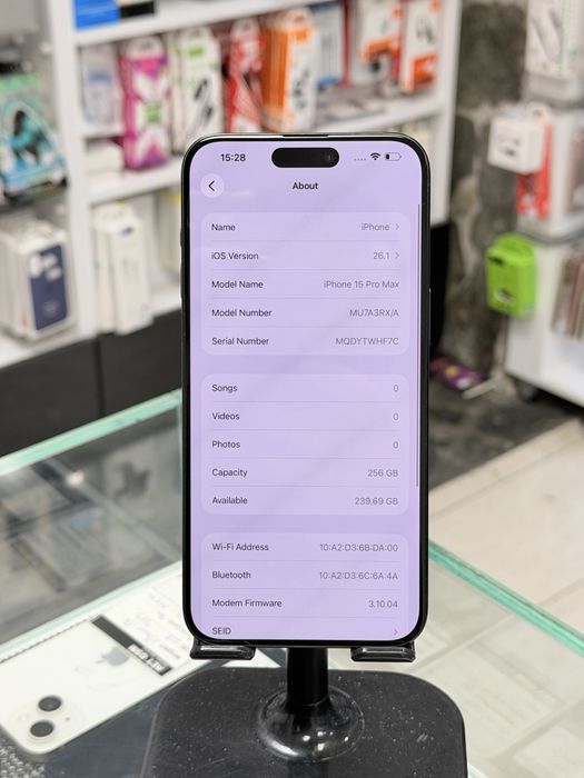 Apple iPhone 15 Pro Max 256GB Blue Titanium