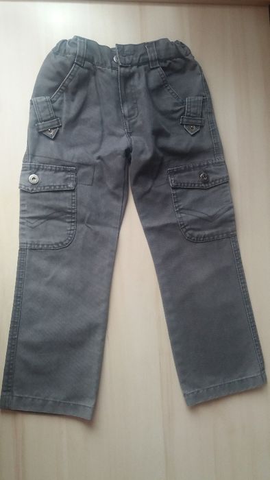 Пуловер, елек, риза, дънки, ватиран панталон, зимно яке, ръкавици 116