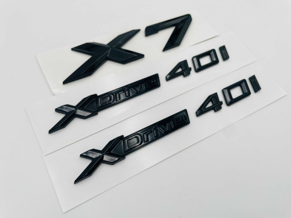 Set embleme compatibile BMW X7 x-drive 40i negru