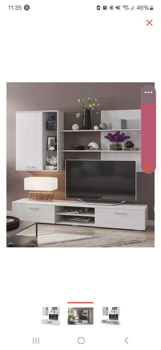 Стенка белая  в зал