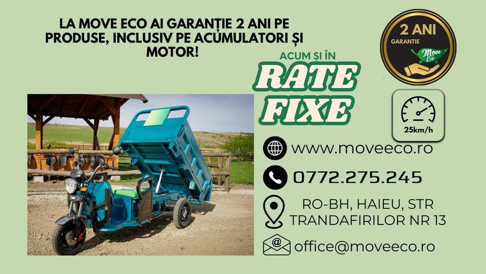 Triciclu electric electric Basculabil Hidraulic CARGO 700 md 2022