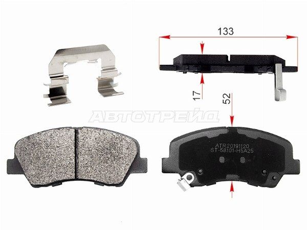 Колодки тормозные передние Kia Ceed