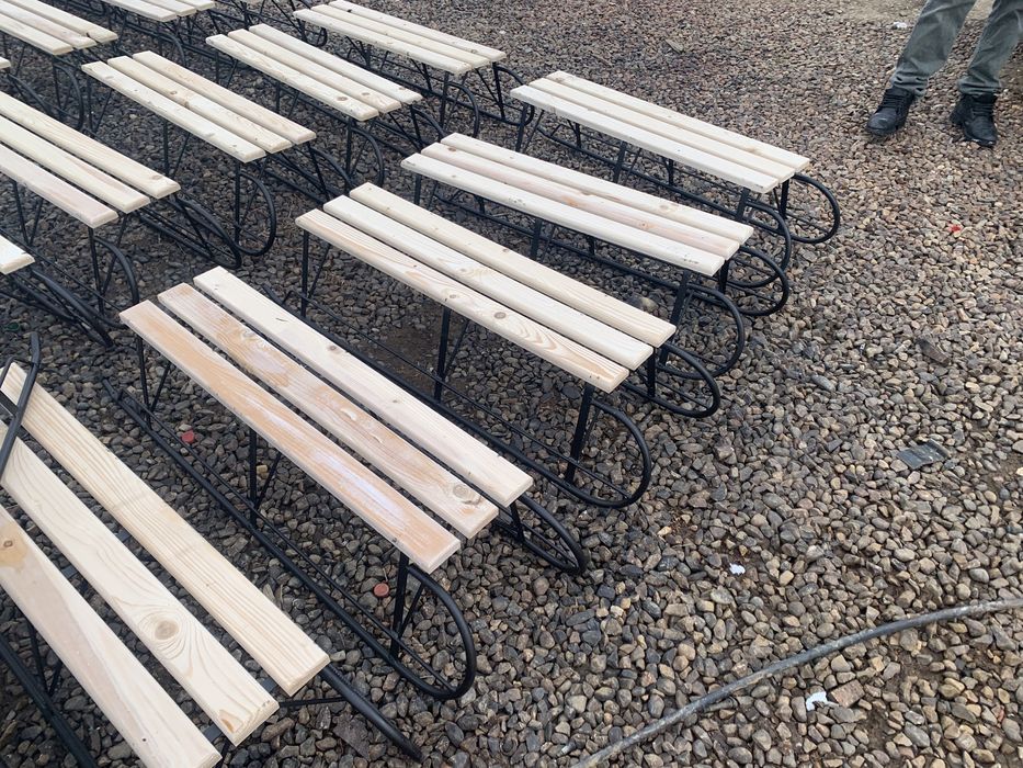 Sanie lemn cu fier pentru copii