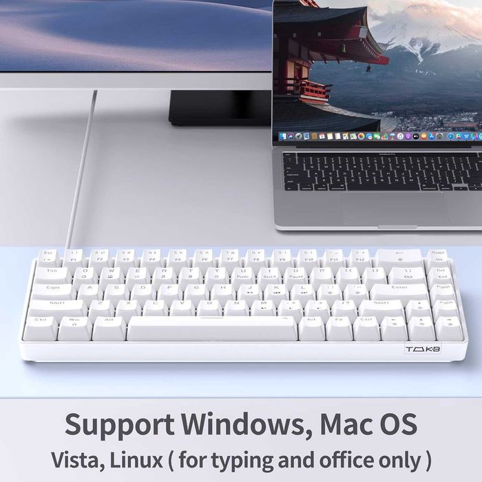 Геймърска клавиатура с LED подсветка и 68 клавиша TMKB60