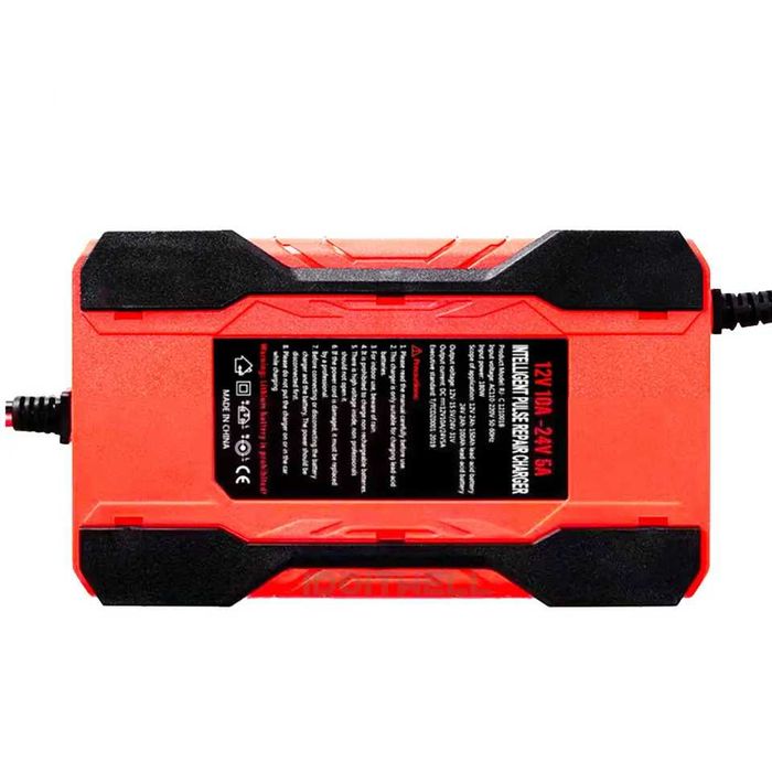 НОВО 10A Зарядно акумулатор батерия 12V 24V кола автомобил камион тир