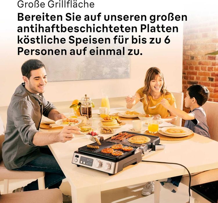 Нов Мощен 2г Гаранция Грил Скара BRAUN MultiGrill 7 CG 7040, 2000 W