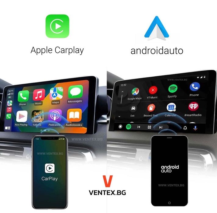 Безжичен адаптер за CarPlay и Android Auto за автомобил