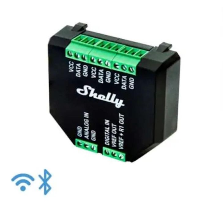 Adaptor senzor Shelly Plus Add-on, Negru/Verde