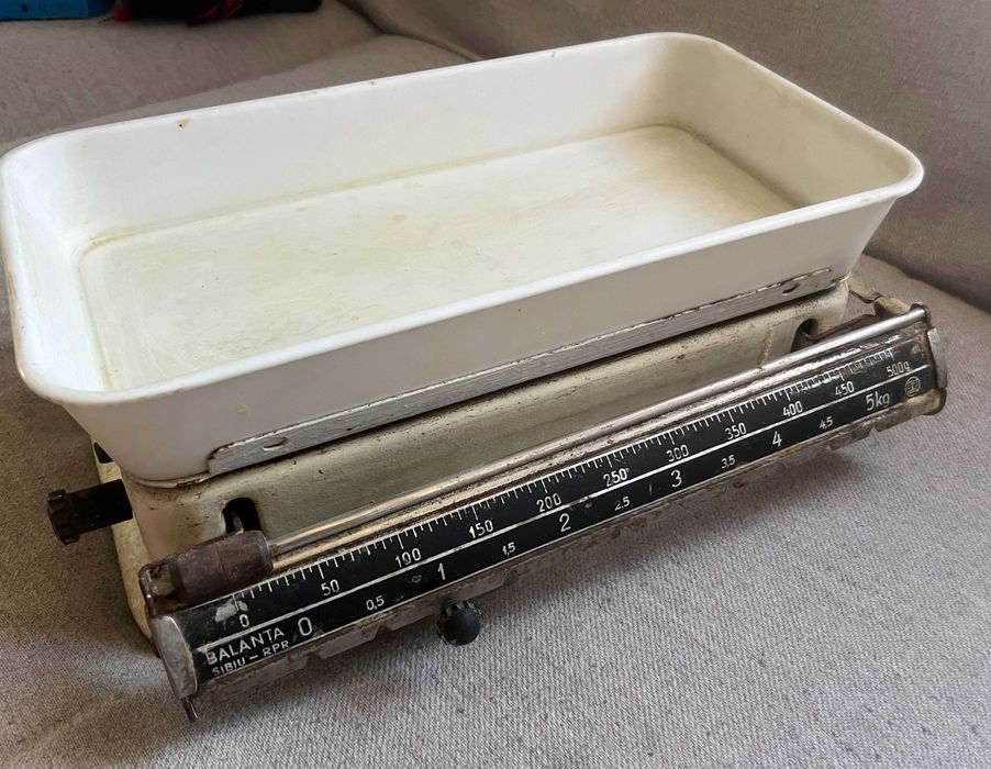 Balanta Sibiu 5kg 1962 cantar vechi romanesc functional vintage