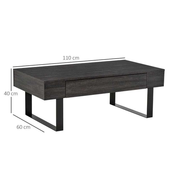 Холна маса HOMCOM, с чекмедже, метална рамка 110 x 60 x 40 см